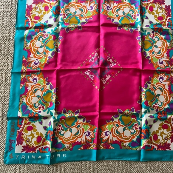NWT Trina Turk Malibu Barbie Silk Scarf - Picture 3 of 8